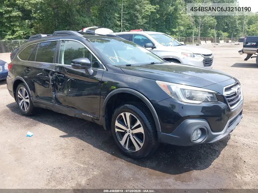 2018 Subaru Outback 2.5I Limited VIN: 4S4BSANC6J3210190 Lot: 45658518
