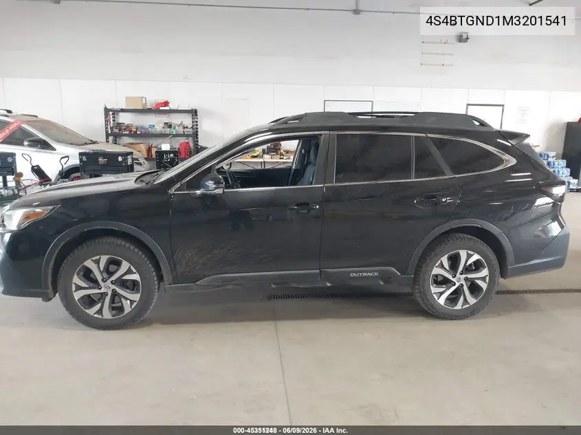 2021 Subaru Outback Limited Xt VIN: 4S4BTGND1M3201541 Lot: 45351248