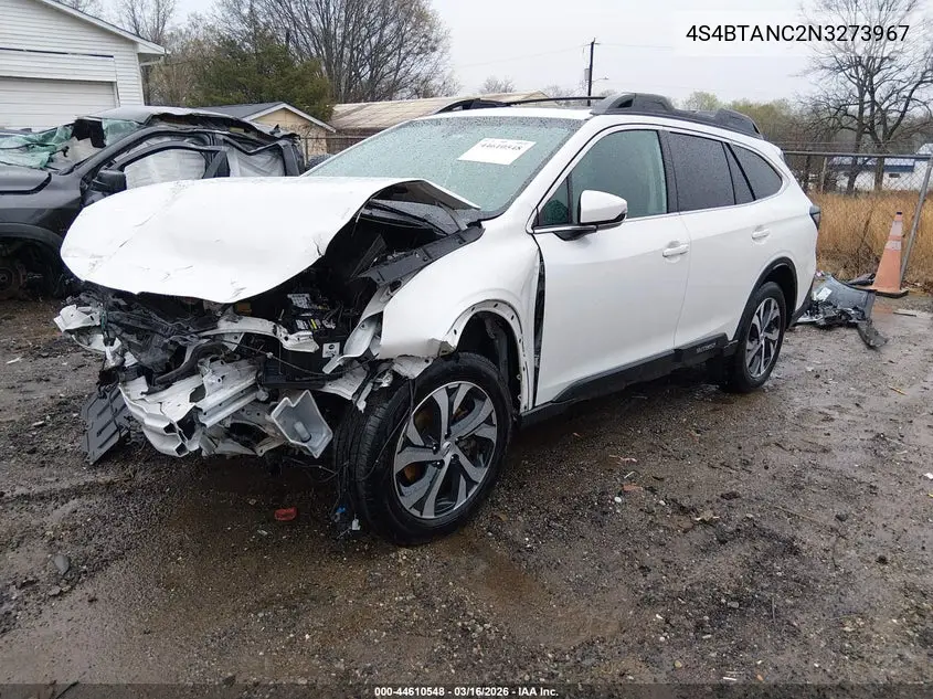 2022 Subaru Outback Limited VIN: 4S4BTANC2N3273967 Lot: 44610548