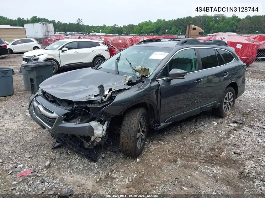2022 Subaru Outback Premium VIN: 4S4BTADC1N3128744 Lot: 45231914