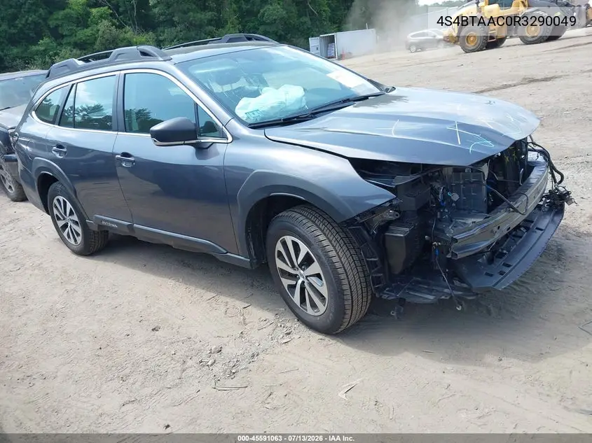 2024 Subaru Outback VIN: 4S4BTAAC0R3290049 Lot: 45591063