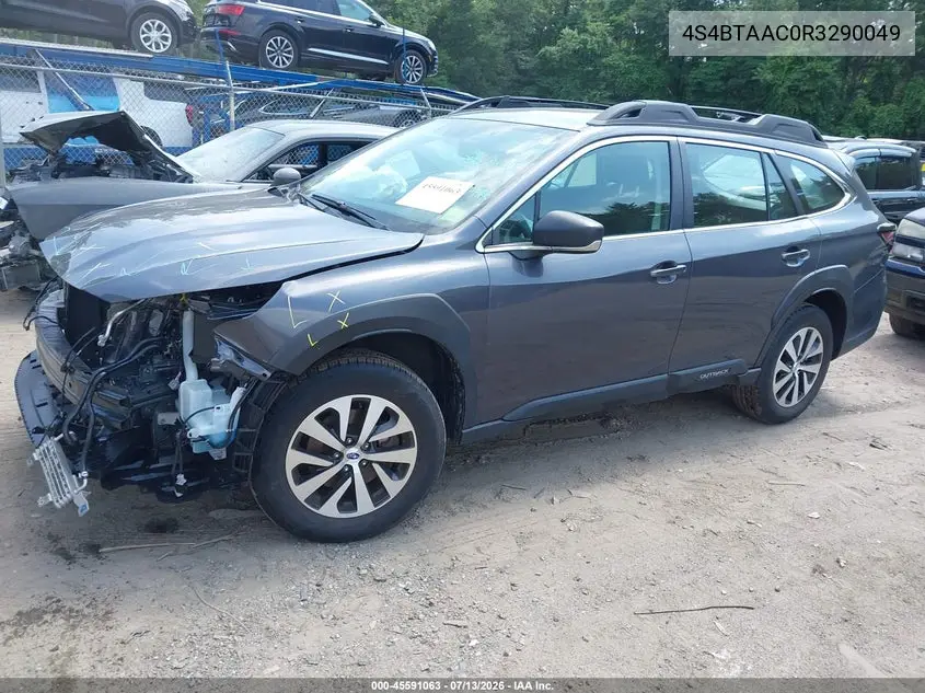 2024 Subaru Outback VIN: 4S4BTAAC0R3290049 Lot: 45591063