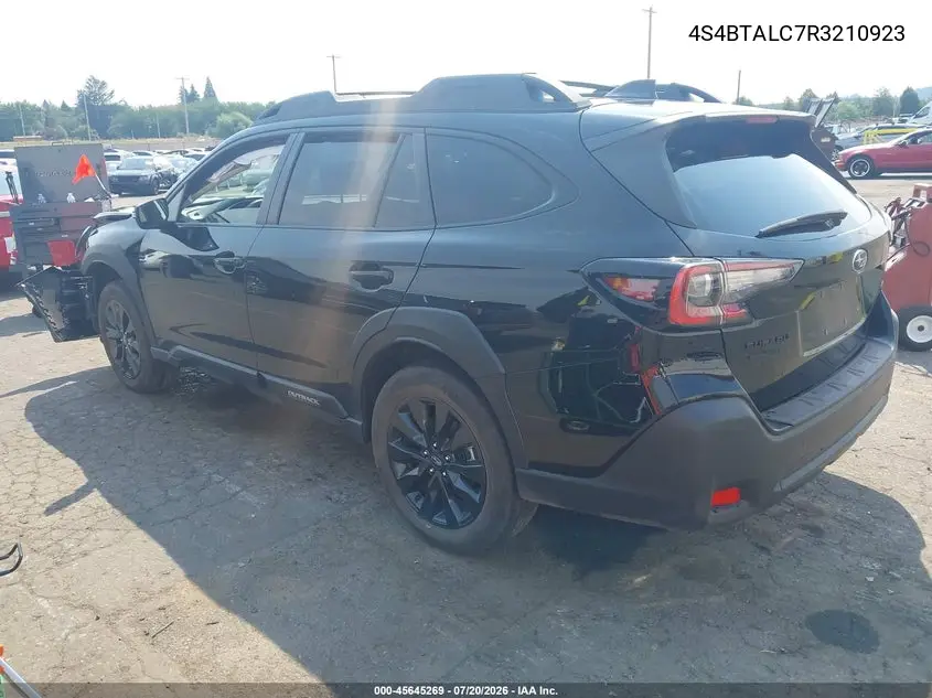 2024 Subaru Outback Onyx Edition VIN: 4S4BTALC7R3210923 Lot: 45645269