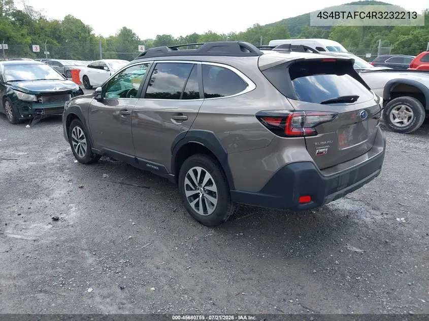 2024 Subaru Outback Premium VIN: 4S4BTAFC4R3232213 Lot: 45680759