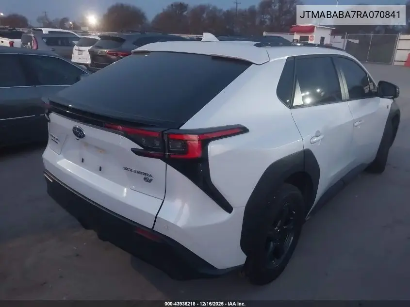 2024 Subaru Solterra Premium VIN: JTMABABA7RA070841 Lot: 43936218