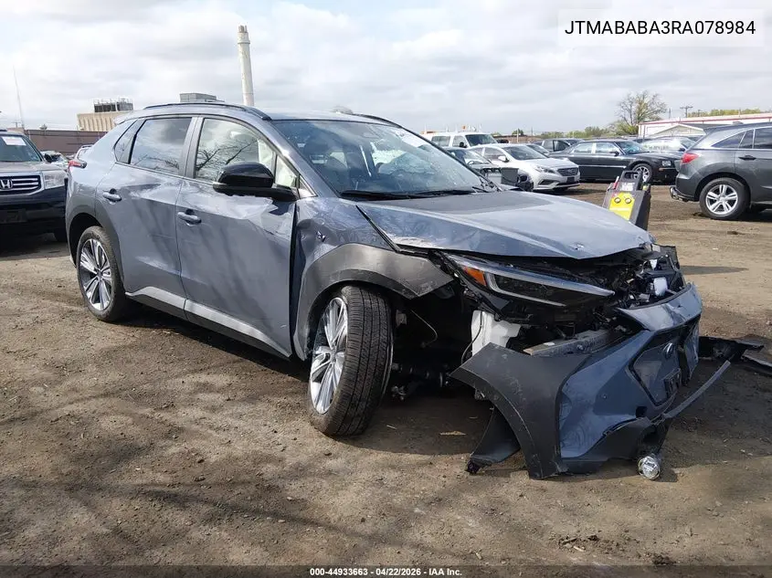 2024 Subaru Solterra Limited VIN: JTMABABA3RA078984 Lot: 44933663