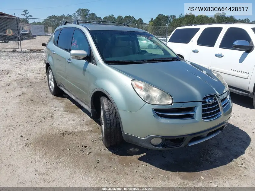 2006 Subaru B9 Tribeca Limited 5-Passenger VIN: 4S4WX83C664428517 Lot: 44637300