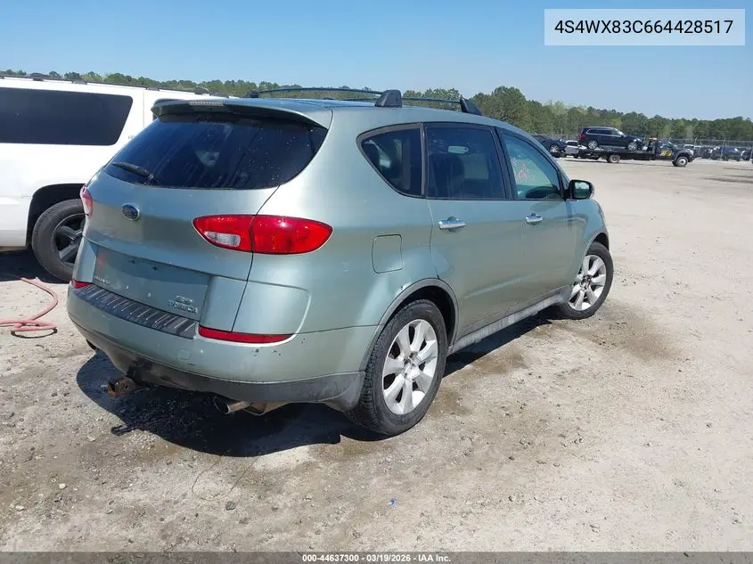 2006 Subaru B9 Tribeca Limited 5-Passenger VIN: 4S4WX83C664428517 Lot: 44637300
