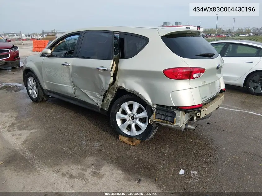 2006 Subaru B9 Tribeca Base 5-Passenger VIN: 4S4WX83C064430196 Lot: 44735545