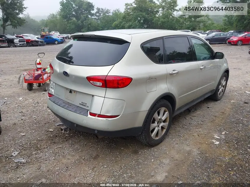 2006 Subaru B9 Tribeca Base 5-Passenger/Limited 5-Passenger VIN: 4S4WX83C964403580 Lot: 45576040