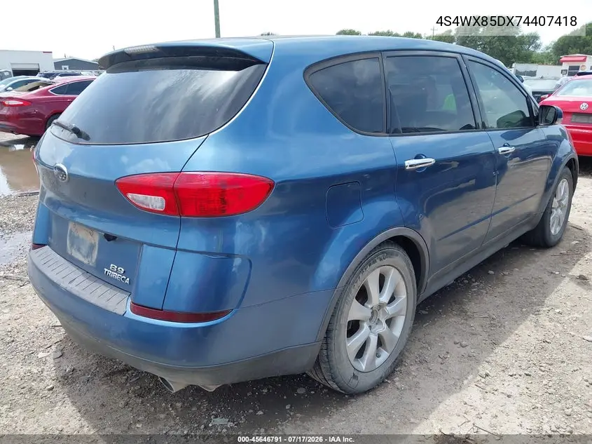 2007 Subaru B9 Tribeca Limited 7-Passenger VIN: 4S4WX85DX74407418 Lot: 45646791