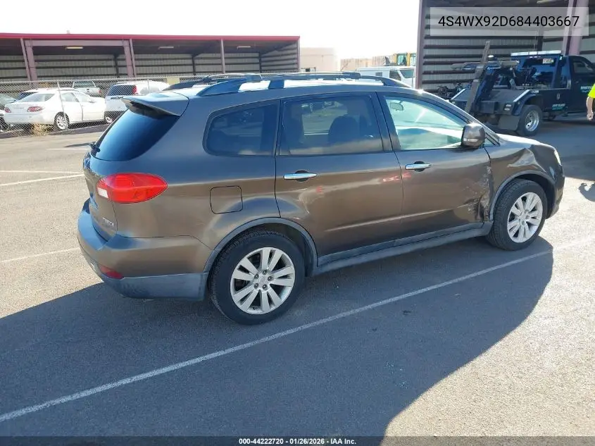 2008 Subaru Tribeca Limited 5-Passenger VIN: 4S4WX92D684403667 Lot: 44222720
