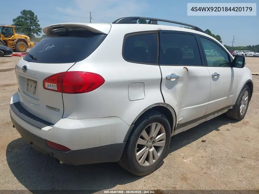 2008 Subaru Tribeca Limited 5-Passenger VIN: 4S4WX92D184420179 Lot: 45481988