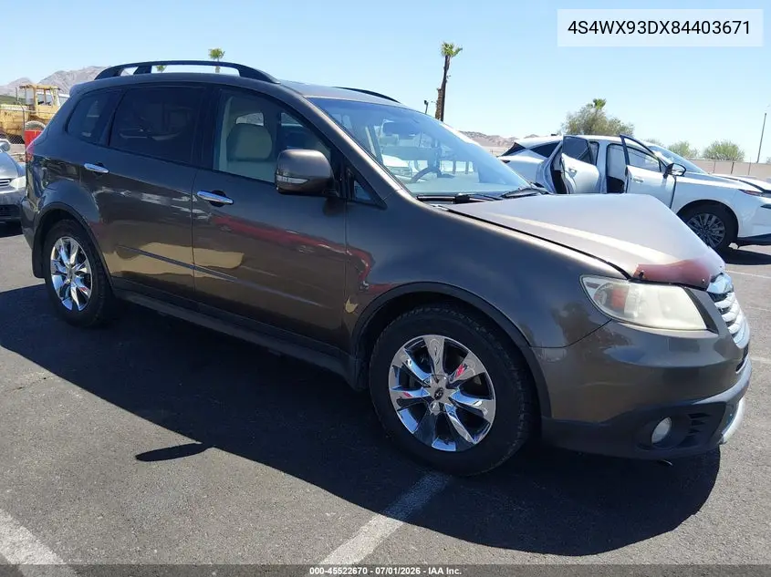 2008 Subaru Tribeca Limited 5-Passenger VIN: 4S4WX93DX84403671 Lot: 45522670