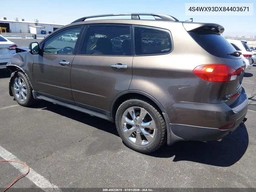 2008 Subaru Tribeca Limited 5-Passenger VIN: 4S4WX93DX84403671 Lot: 45522670