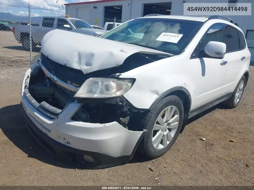2008 Subaru Tribeca Limited 5-Passenger VIN: 4S4WX92D984414498 Lot: 45533211