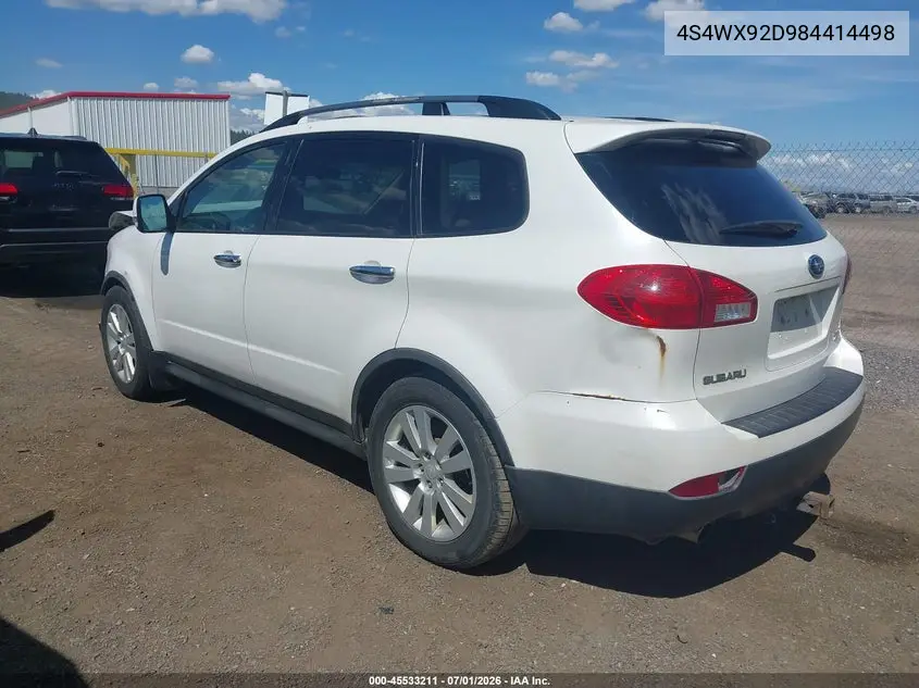 2008 Subaru Tribeca Limited 5-Passenger VIN: 4S4WX92D984414498 Lot: 45533211
