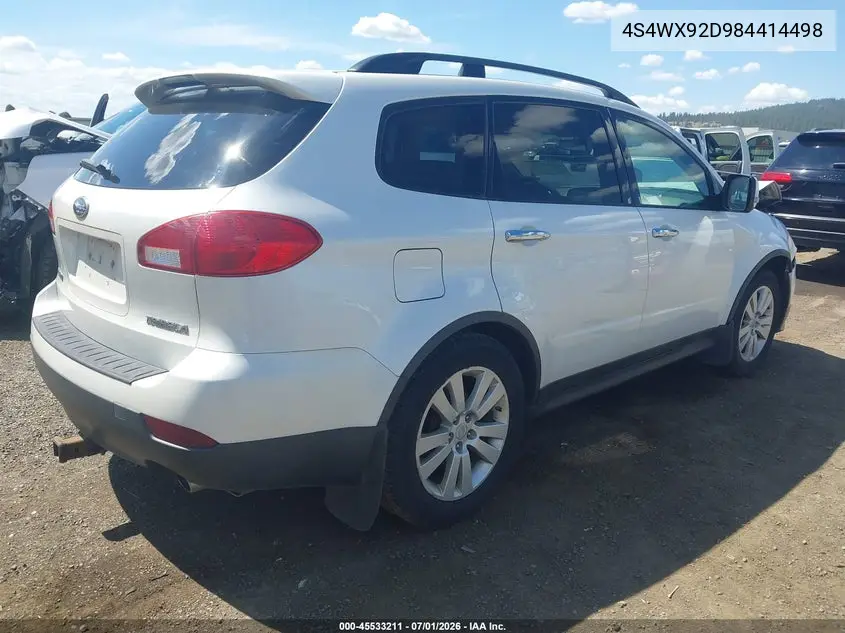 2008 Subaru Tribeca Limited 5-Passenger VIN: 4S4WX92D984414498 Lot: 45533211