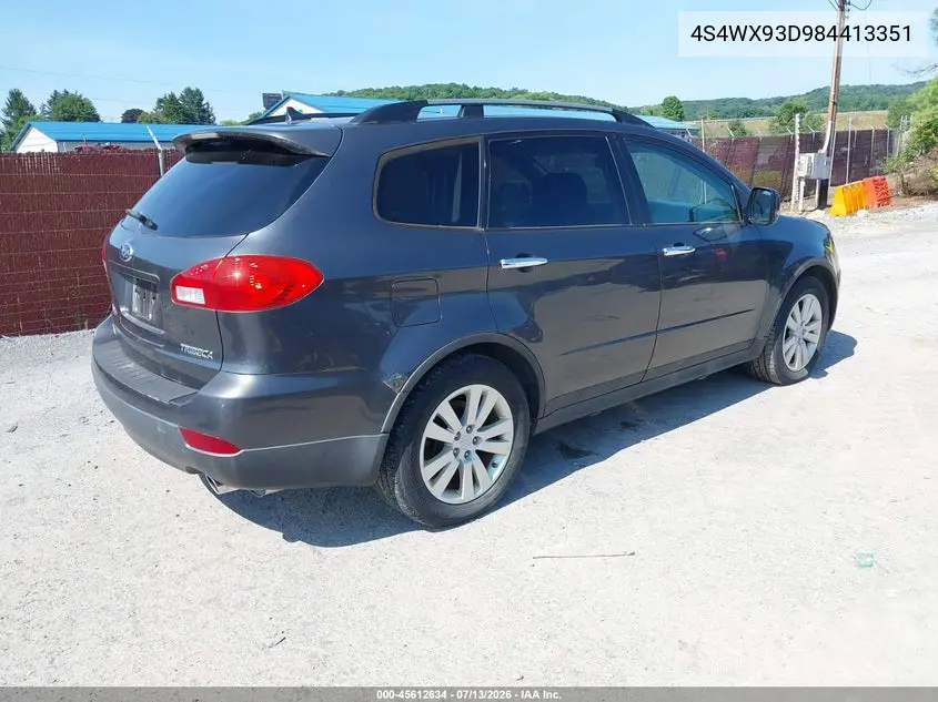 2008 Subaru Tribeca Limited 5-Passenger VIN: 4S4WX93D984413351 Lot: 45612634
