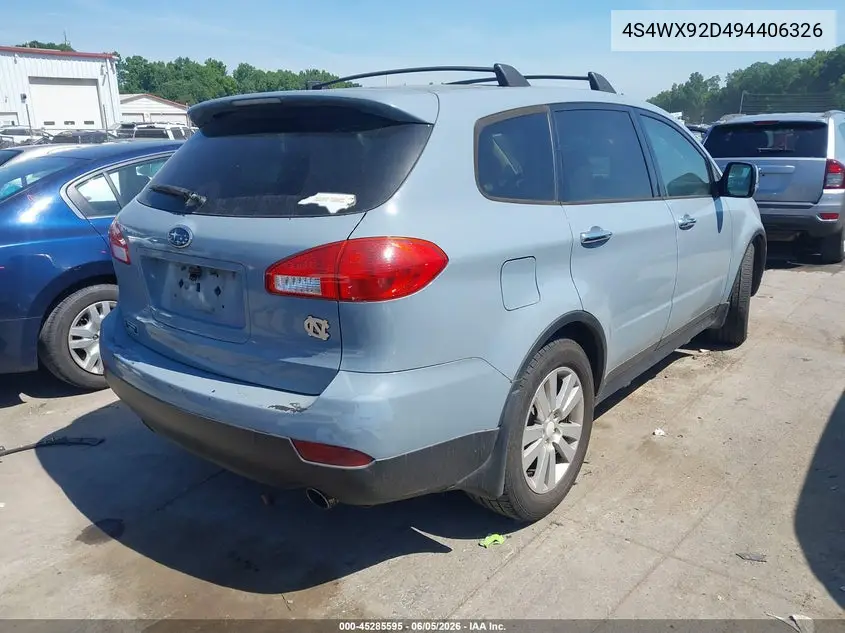 2009 Subaru Tribeca Special Edition 5-Passenger VIN: 4S4WX92D494406326 Lot: 45285595