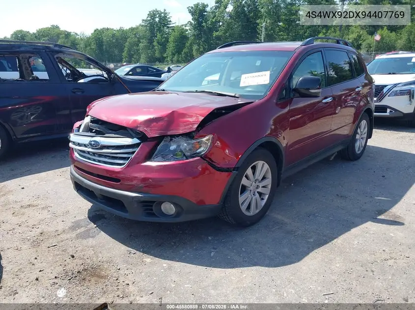 2009 Subaru Tribeca Limited 5-Passenger VIN: 4S4WX92DX94407769 Lot: 45580889