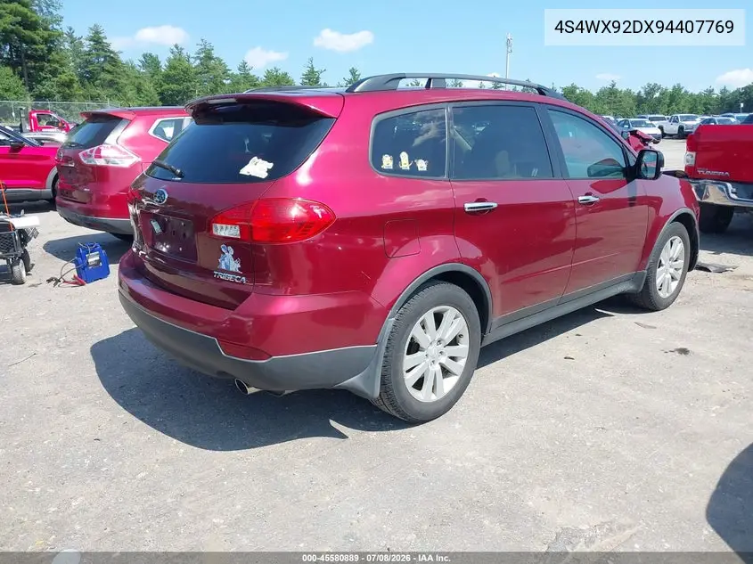2009 Subaru Tribeca Limited 5-Passenger VIN: 4S4WX92DX94407769 Lot: 45580889