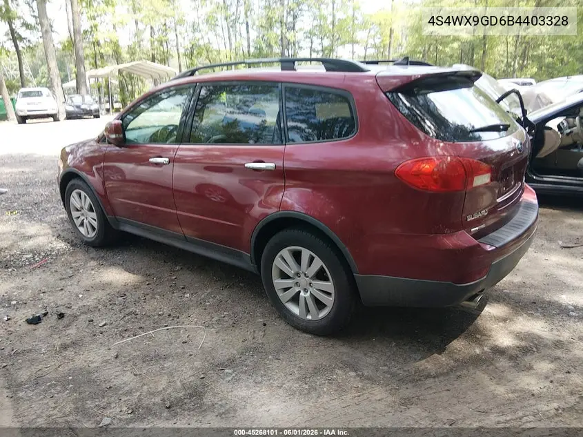 2011 Subaru Tribeca 3.6R Limited VIN: 4S4WX9GD6B4403328 Lot: 45268101