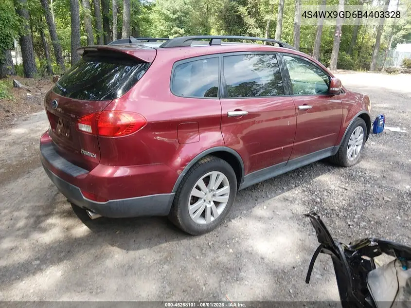 2011 Subaru Tribeca 3.6R Limited VIN: 4S4WX9GD6B4403328 Lot: 45268101
