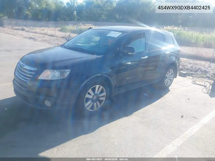 2011 Subaru Tribeca 3.6R Limited VIN: 4S4WX9GDXB4402425 Lot: 45315637
