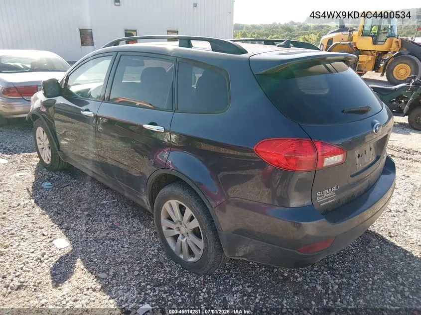 2012 Subaru Tribeca 3.6R Limited VIN: 4S4WX9KD4C4400534 Lot: 45514281