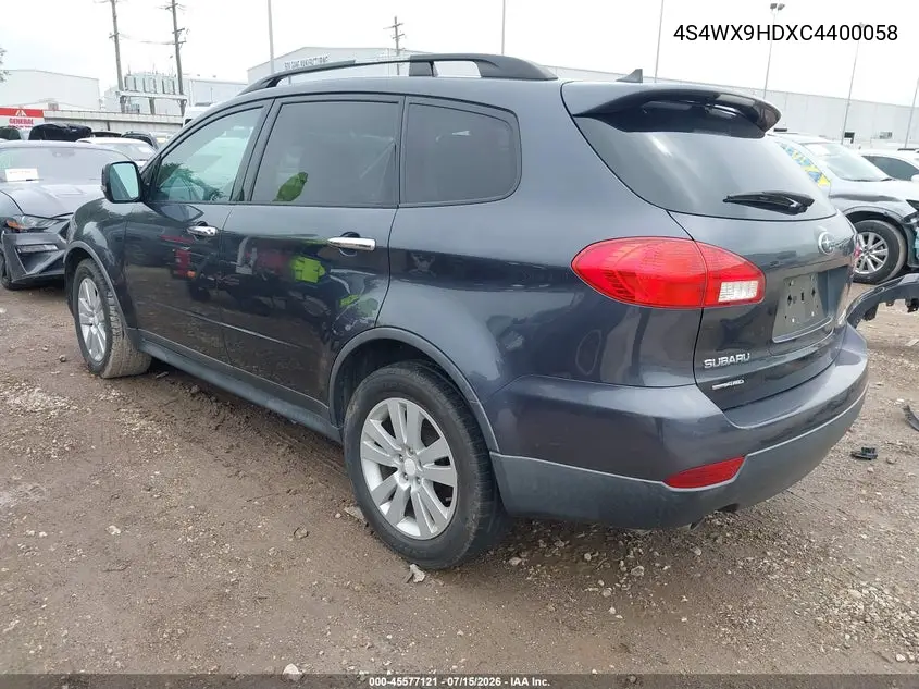 2012 Subaru Tribeca 3.6R Limited VIN: 4S4WX9HDXC4400058 Lot: 45577121