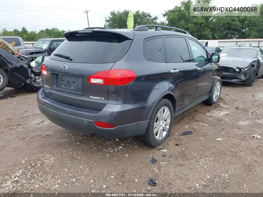 2012 Subaru Tribeca 3.6R Limited VIN: 4S4WX9HDXC4400058 Lot: 45577121