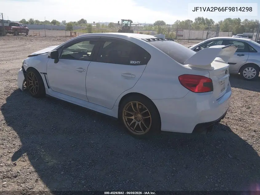2015 Subaru Wrx Sti VIN: JF1VA2P66F9814298 Lot: 45292682