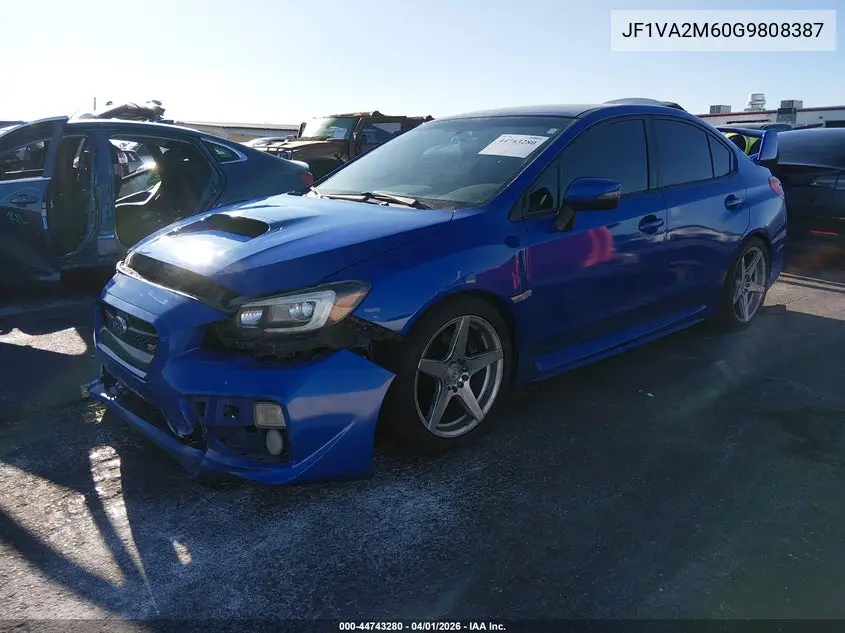 2016 Subaru Wrx Sti VIN: JF1VA2M60G9808387 Lot: 44743280