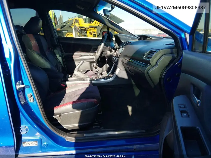 2016 Subaru Wrx Sti VIN: JF1VA2M60G9808387 Lot: 44743280