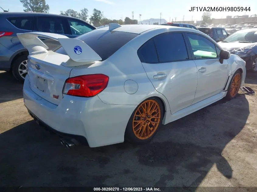 2017 Subaru Wrx Sti VIN: JF1VA2M60H9805944 Lot: 38250270