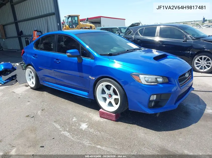 2017 Subaru Wrx Sti VIN: JF1VA2V64H9817481 Lot: 45183498