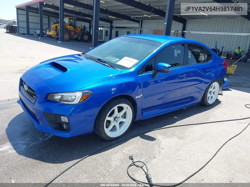 2017 Subaru Wrx Sti VIN: JF1VA2V64H9817481 Lot: 45183498