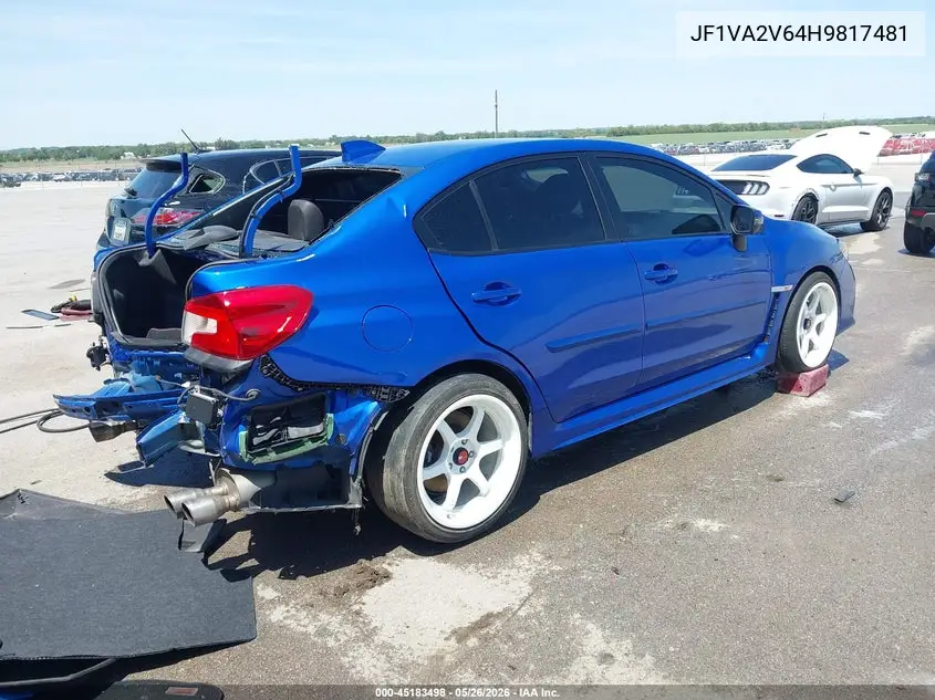 2017 Subaru Wrx Sti VIN: JF1VA2V64H9817481 Lot: 45183498