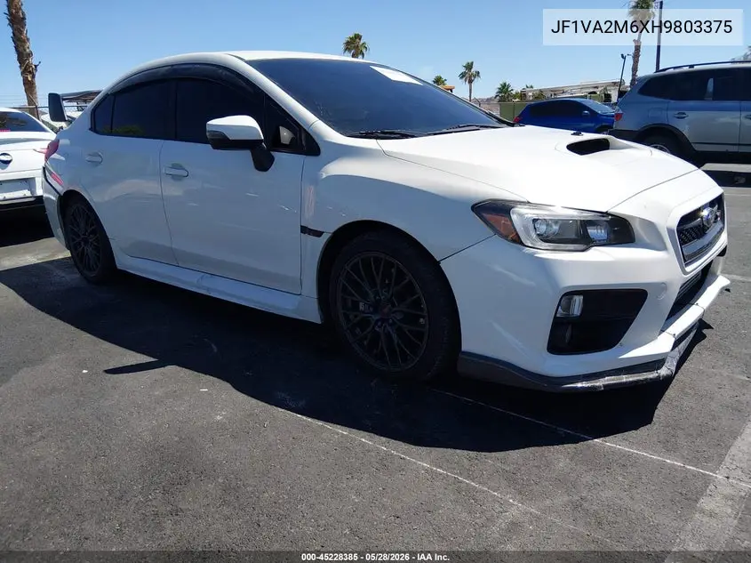 2017 Subaru Wrx Sti VIN: JF1VA2M6XH9803375 Lot: 45228385