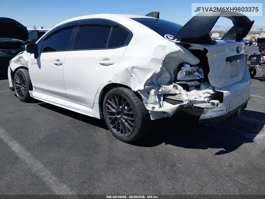 2017 Subaru Wrx Sti VIN: JF1VA2M6XH9803375 Lot: 45228385