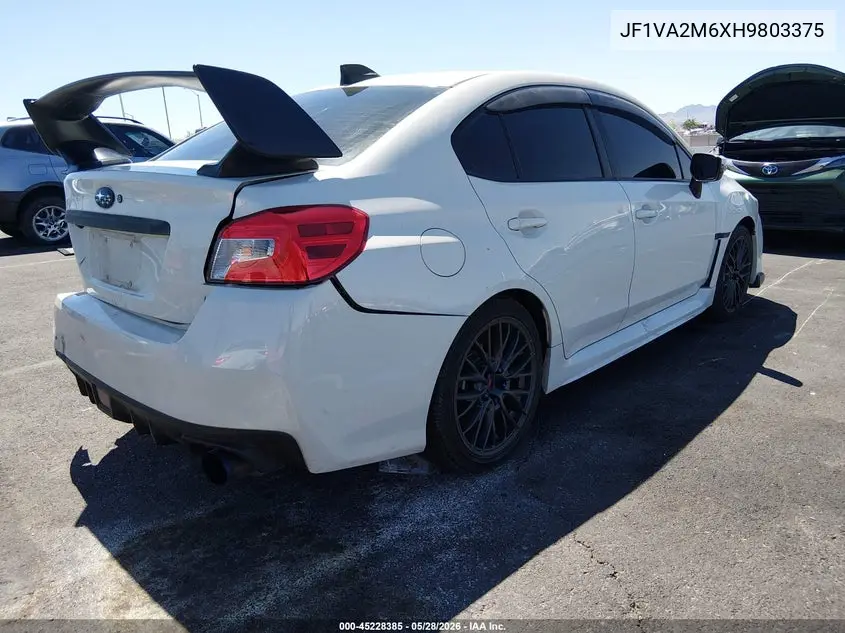 2017 Subaru Wrx Sti VIN: JF1VA2M6XH9803375 Lot: 45228385