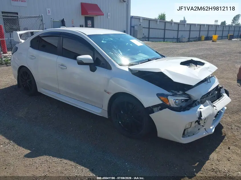 2017 Subaru Wrx Sti VIN: JF1VA2M62H9812118 Lot: 45541196