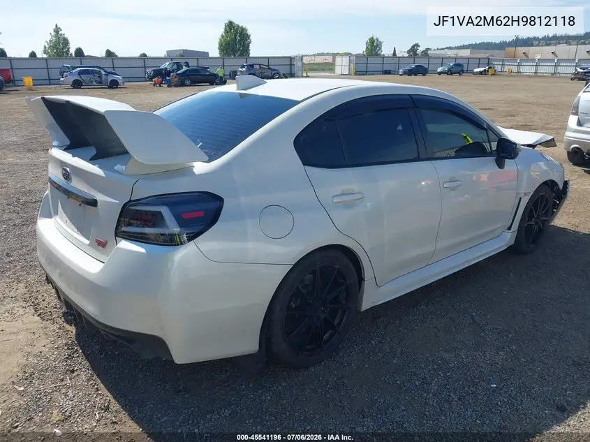 2017 Subaru Wrx Sti VIN: JF1VA2M62H9812118 Lot: 45541196