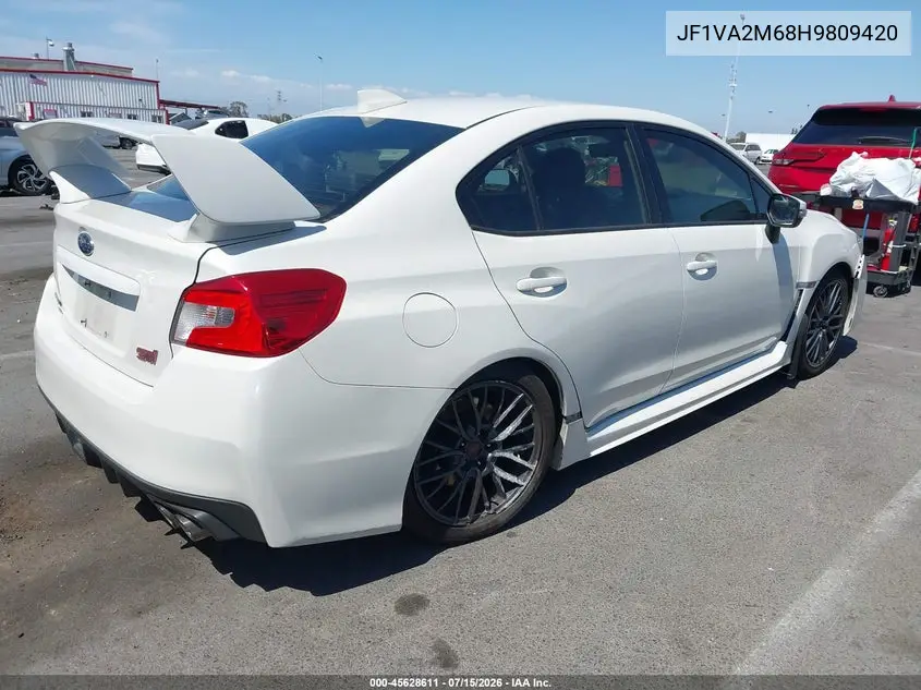 2017 Subaru Wrx Sti VIN: JF1VA2M68H9809420 Lot: 45628611