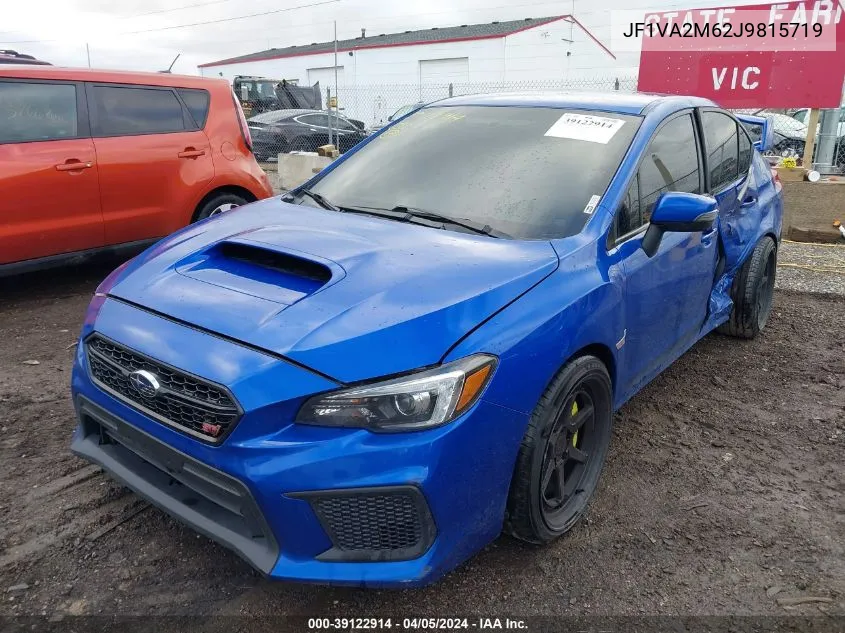 2018 Subaru Wrx Sti VIN: JF1VA2M62J9815719 Lot: 39122914