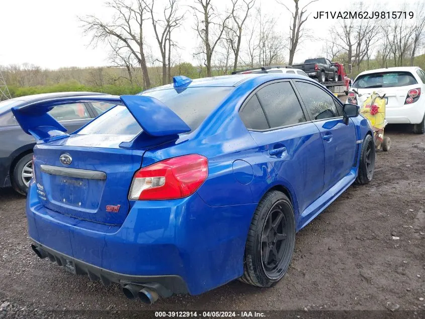 2018 Subaru Wrx Sti VIN: JF1VA2M62J9815719 Lot: 39122914