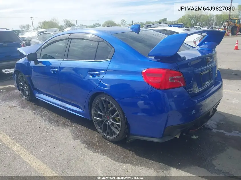 2018 Subaru Wrx Sti VIN: JF1VA2M64J9827080 Lot: 44798579