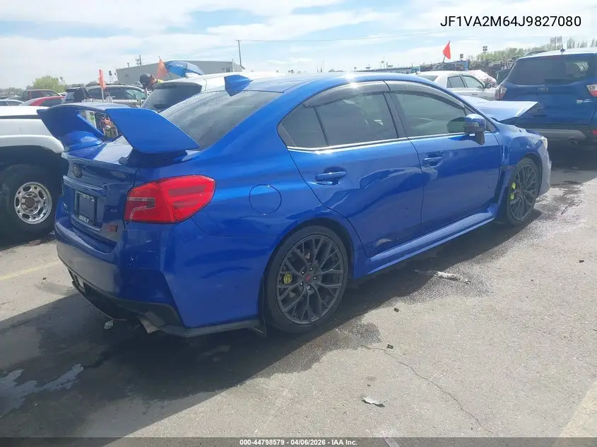 2018 Subaru Wrx Sti VIN: JF1VA2M64J9827080 Lot: 44798579