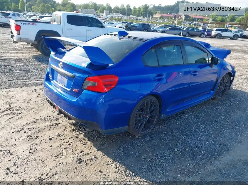 2019 Subaru Wrx Sti VIN: JF1VA2R63K9803427 Lot: 45228635